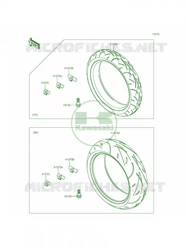 Tires Kawasaki MOTOS 1000 2015 Z1000 ABS  ZR1000GFF