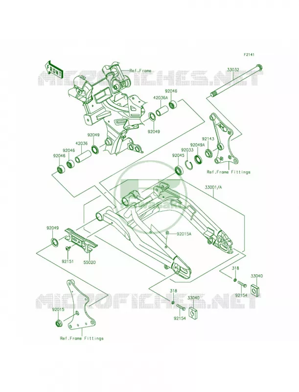 Swingarm Kawasaki MOTOS 650 2015 Ninja 650 ABS  EX650FFF