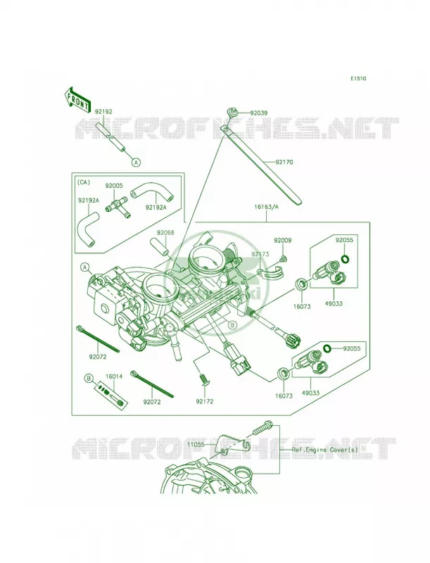 Throttle Kawasaki MOTOS 650 2015 Ninja 650 ABS  EX650FFF