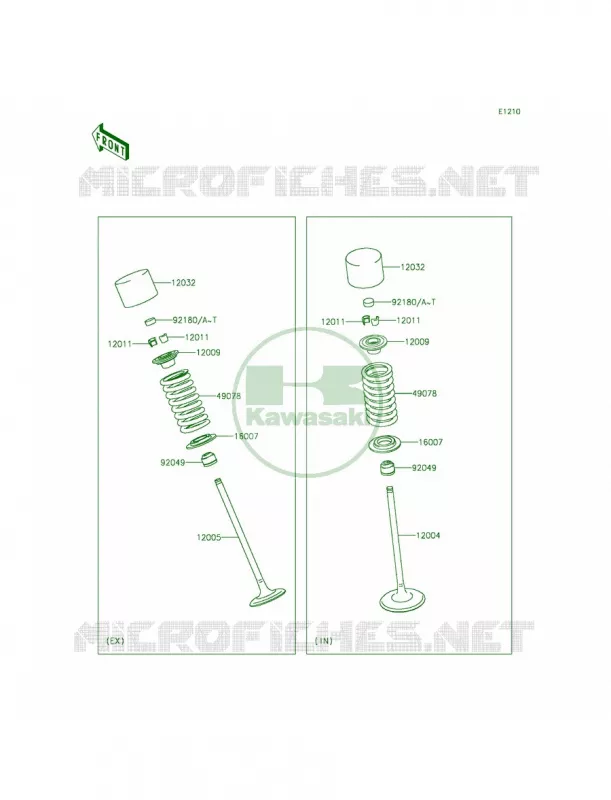 Valves Kawasaki MOTOS 650 2015 Ninja 650 ABS  EX650FFF
