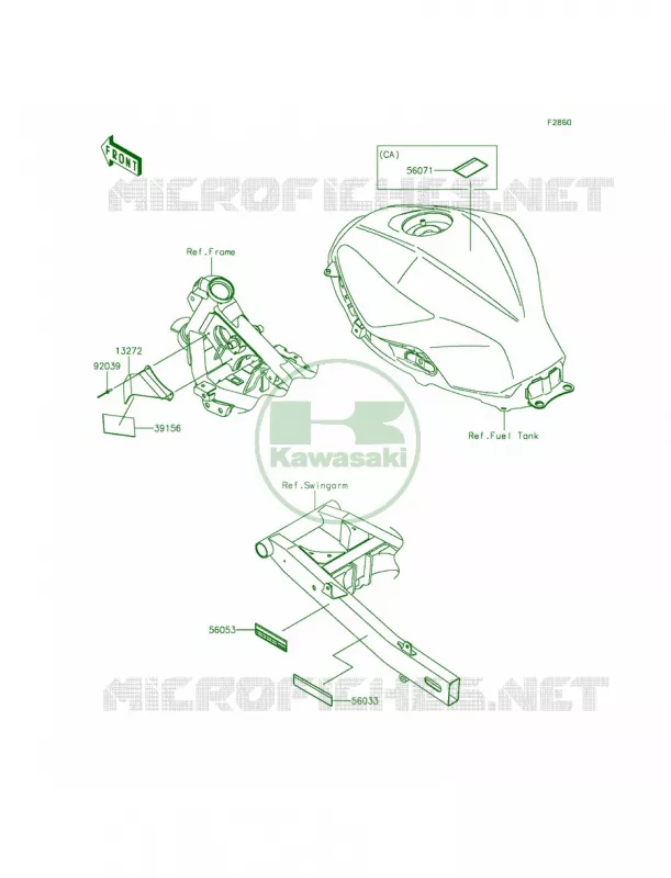 Labels Kawasaki MOTOS 300 2015 Ninja 300 SE  EX300AFFA