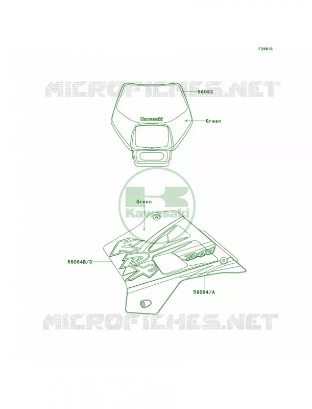 DecalsKDX200-H8 Kawasaki MOTOS 200 2000 KDX200  KDX200-H6