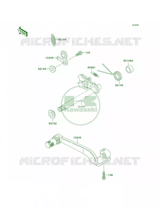 Gear Change Mechanism Kawasaki MOTOS 200 2000 KDX200  KDX200-H6