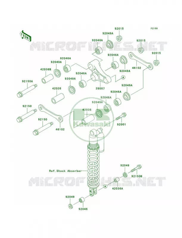 Rear Suspension Kawasaki MOTOS 200 2000 KDX200  KDX200-H6