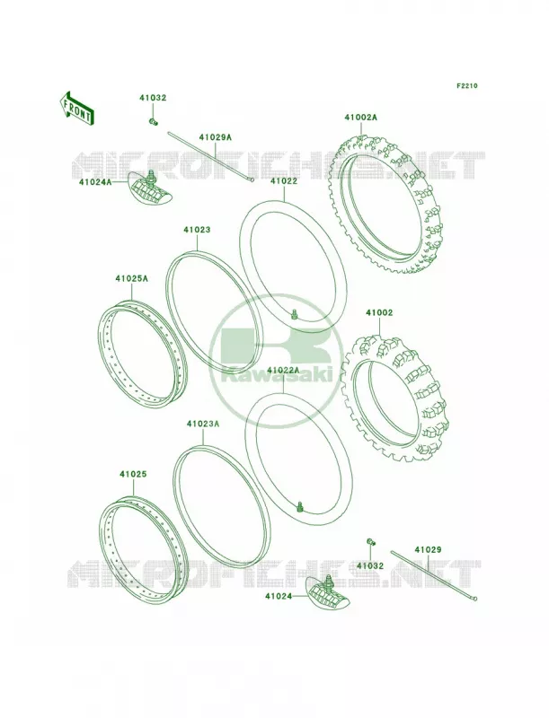 WheelsTires Kawasaki MOTOS 200 2000 KDX200  KDX200-H6