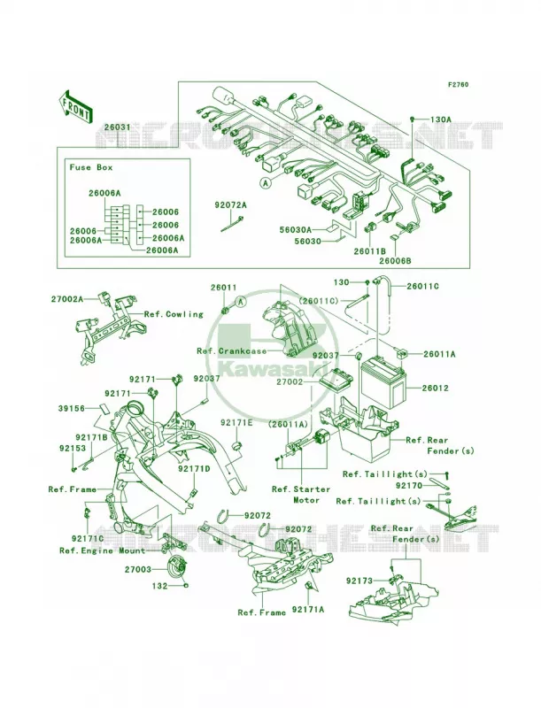 Chassis Electrical Equipment Kawasaki MOTOS 650 2013 Versys  KLE650CDF