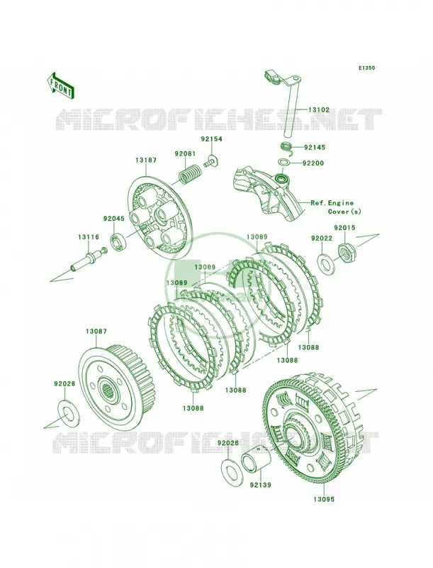 Clutch Kawasaki MOTOS 650 2013 Versys  KLE650CDF
