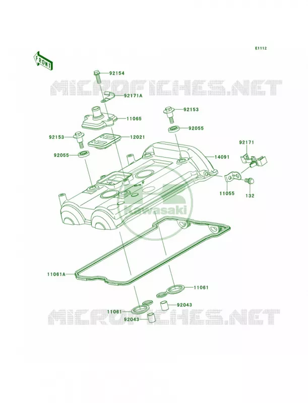 Cylinder Head Cover Kawasaki MOTOS 650 2013 Versys  KLE650CDF