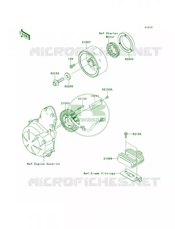 Generator Kawasaki MOTOS 650 2013 Versys  KLE650CDF