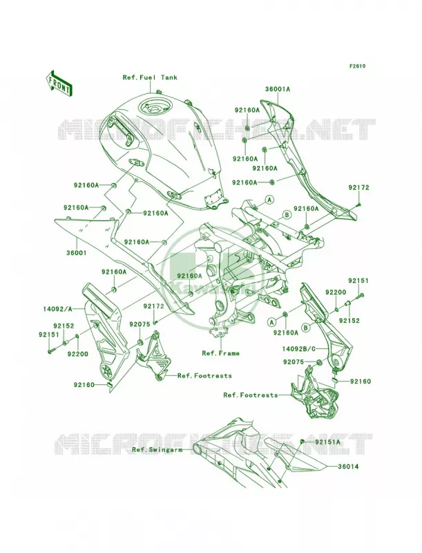 Side CoversChain Cover Kawasaki MOTOS 650 2013 Versys  KLE650CDF