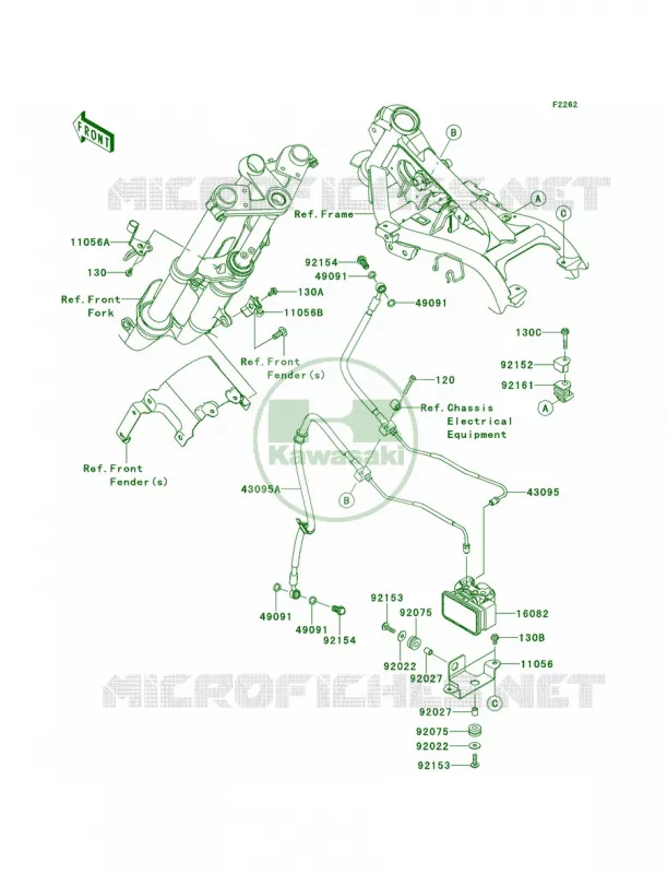 Brake Piping Kawasaki MOTOS 300 2014 Ninja 300 ABS  EX300BEF