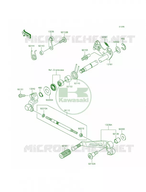 Gear Change Mechanism Kawasaki MOTOS 1000 2014 Ninja 1000 ABS  ZX1000MEF