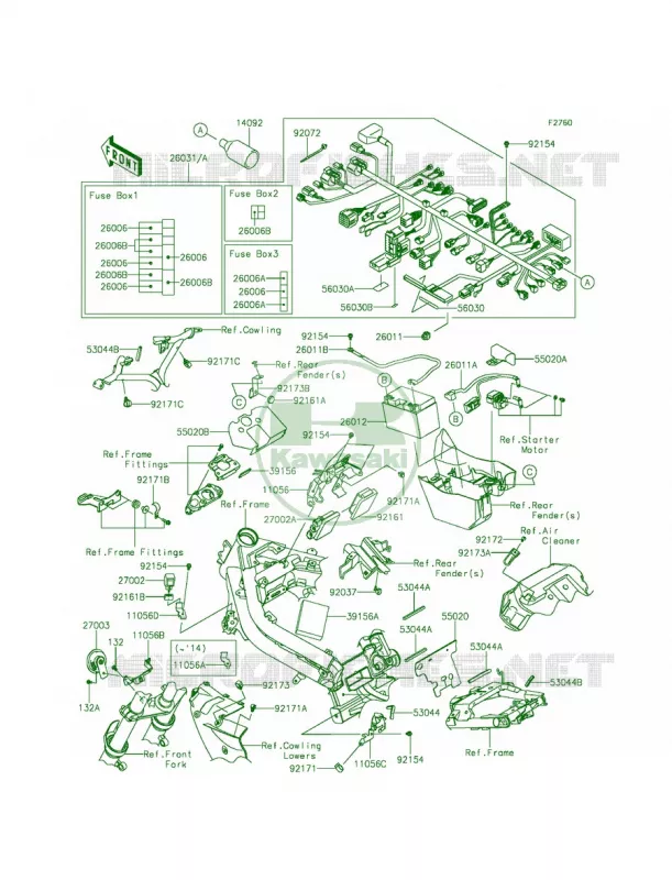 Chassis Electrical Equipment Kawasaki MOTOS 650 2014 Ninja 650 ABS  EX650FEF