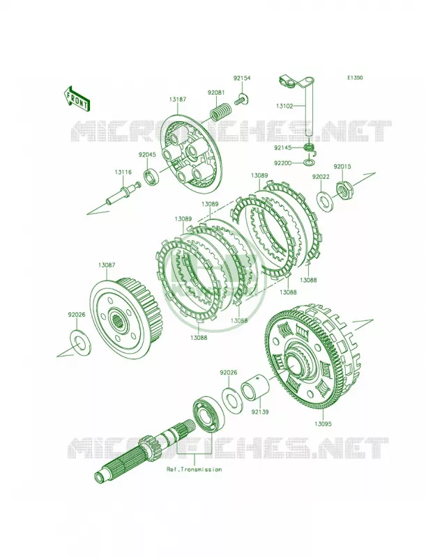 Clutch Kawasaki MOTOS 650 2014 Ninja 650 ABS  EX650FEF