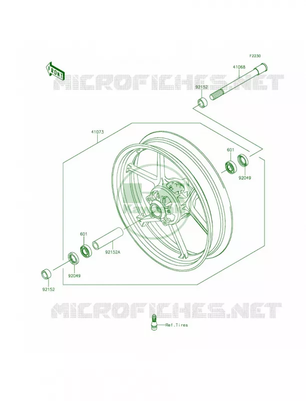 Front Wheel Kawasaki MOTOS 650 2014 Ninja 650 ABS  EX650FEF