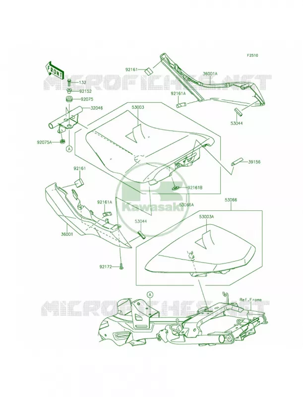 Seat Kawasaki MOTOS 650 2014 Ninja 650 ABS  EX650FEF