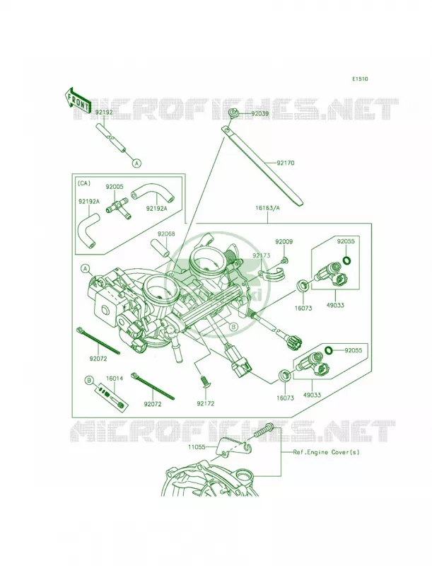 Throttle Kawasaki MOTOS 650 2014 Ninja 650 ABS  EX650FEF
