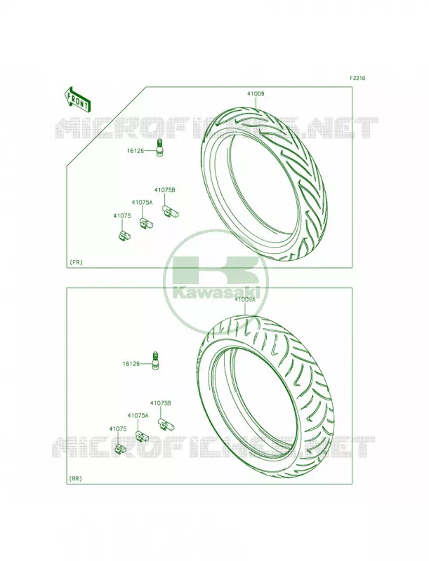 Tires Kawasaki MOTOS 650 2014 Ninja 650 ABS  EX650FEF