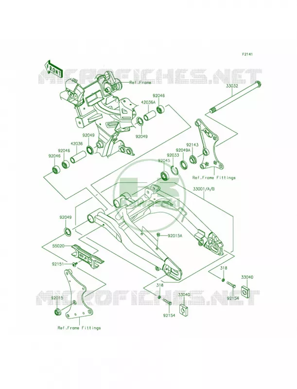 Swingarm Kawasaki MOTOS 650 2014 Ninja 650  EX650EEF