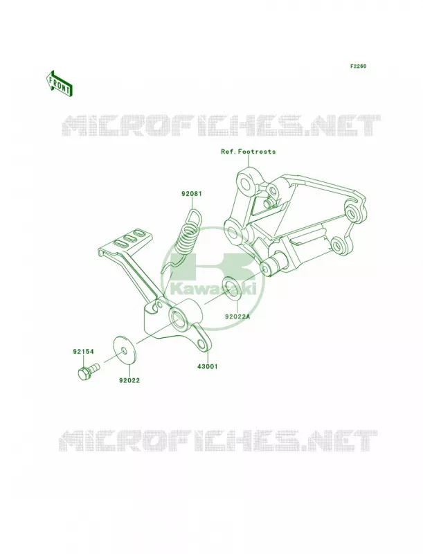 Brake PedalTorque Link Kawasaki MOTOS 300 2014 Ninja 300  EX300AES