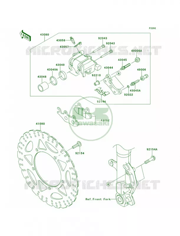 Front Brake Kawasaki MOTOS 300 2014 Ninja 300  EX300AES
