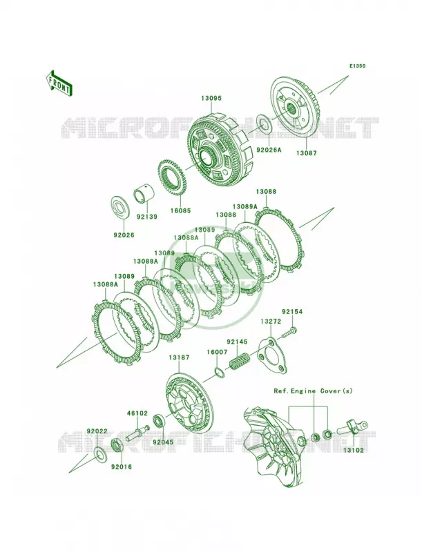 Clutch Kawasaki MOTOS 300 2014 Ninja 300 SE  EX300AEF