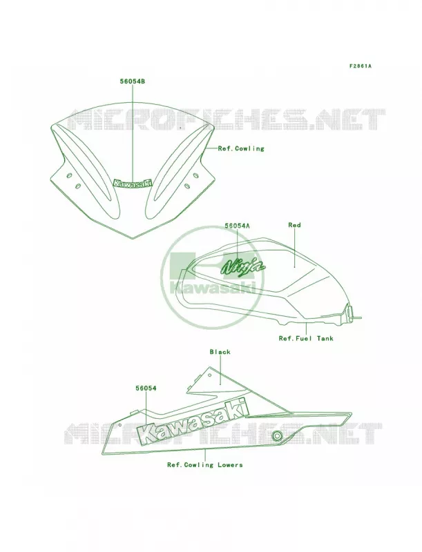 DecalsRedADF Kawasaki MOTOS 300 2014 Ninja 300 SE  EX300AEF