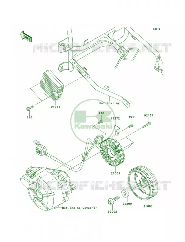 Generator Kawasaki MOTOS 300 2014 Ninja 300 SE  EX300AEF