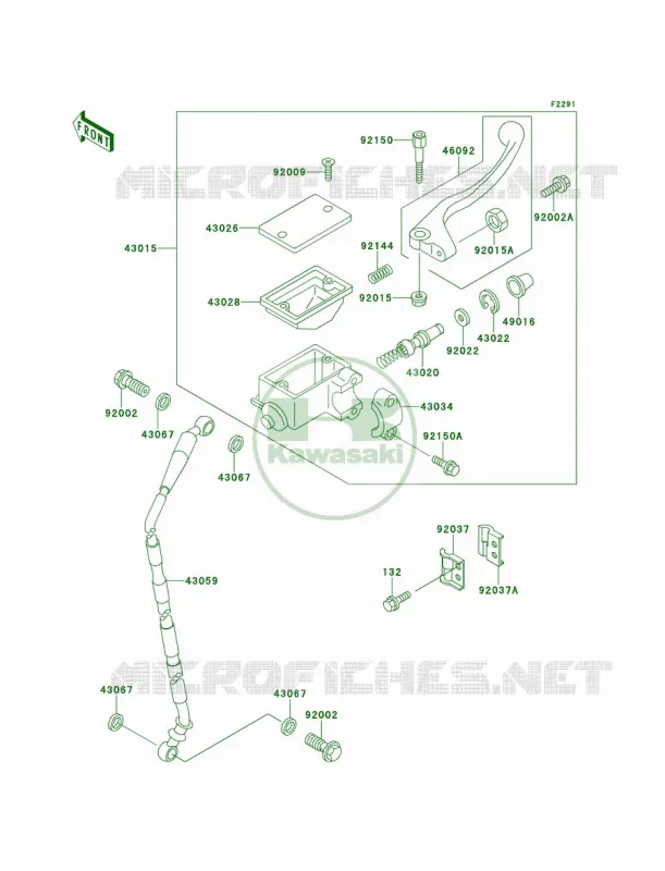 Front Master Cylinder Kawasaki MOTOS 220 2000 KDX220R  KDX220-A7