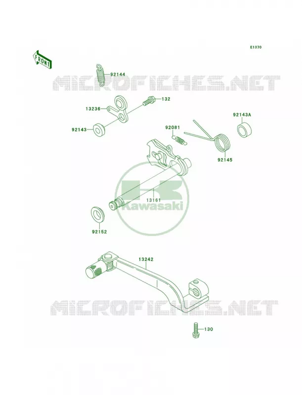 Gear Change Mechanism Kawasaki MOTOS 220 2000 KDX220R  KDX220-A7