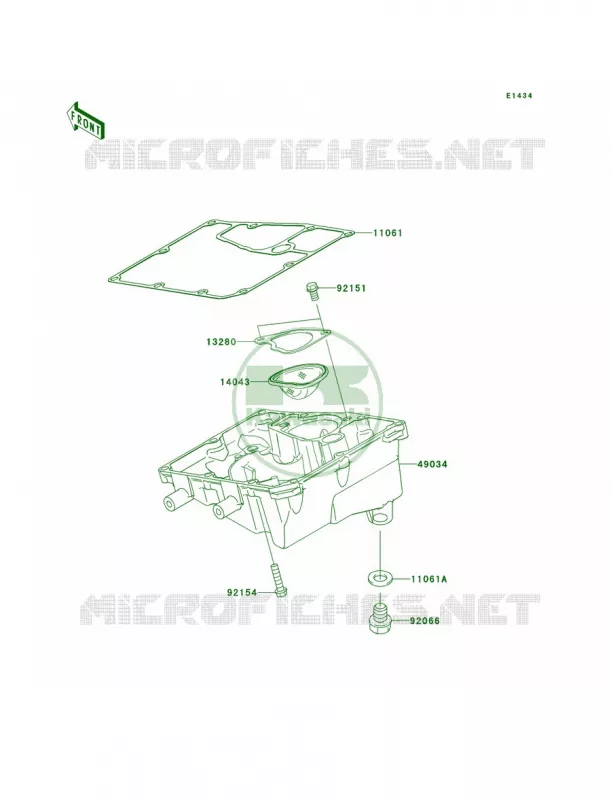Oil Pan Kawasaki MOTOS 650 2014 Versys ABS  KLE650DEF