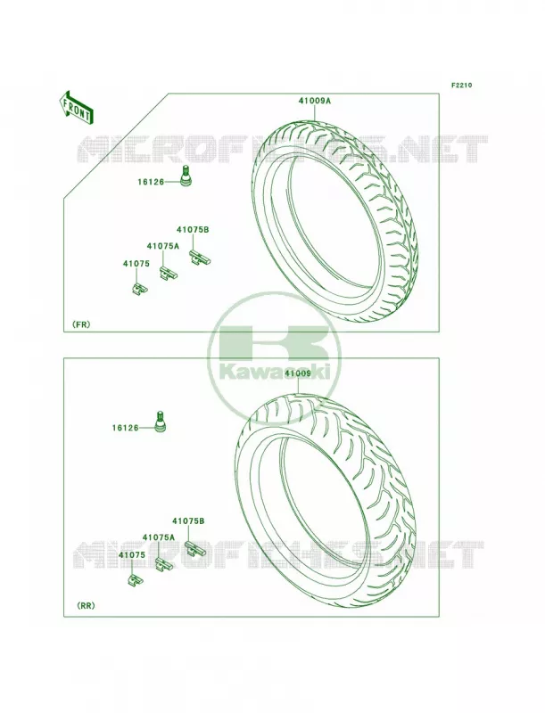 WheelsTires Kawasaki MOTOS 650 2014 Versys ABS  KLE650DEF
