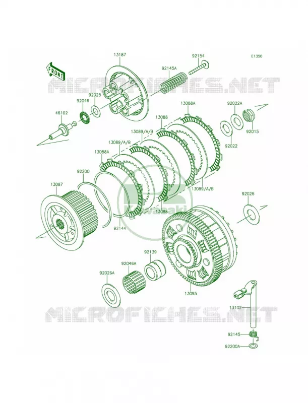 Clutch Kawasaki MOTOS 1000 2014 Z1000 ABS  ZR1000GEF