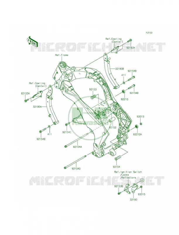 Engine Mount Kawasaki MOTOS 1000 2014 Z1000 ABS  ZR1000GEF