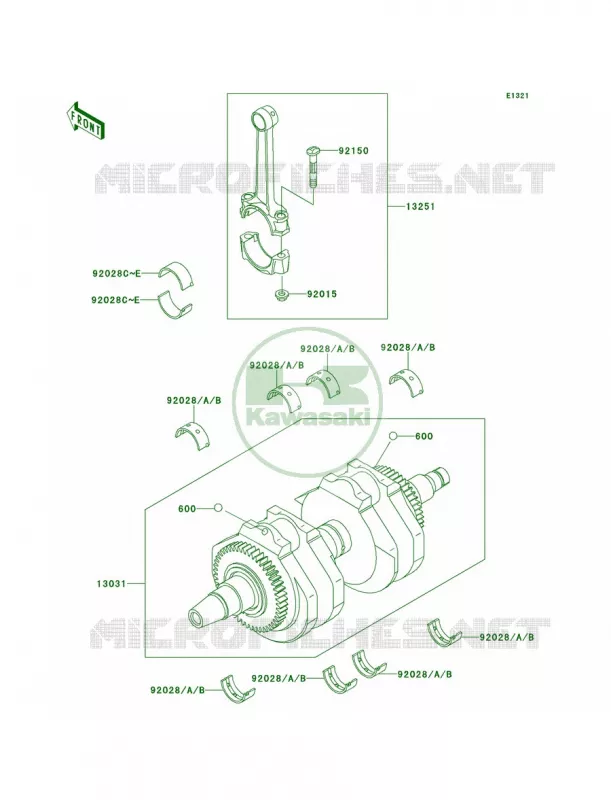 Crankshaft Kawasaki MOTOS 800 2014 W800  EJ800AEF