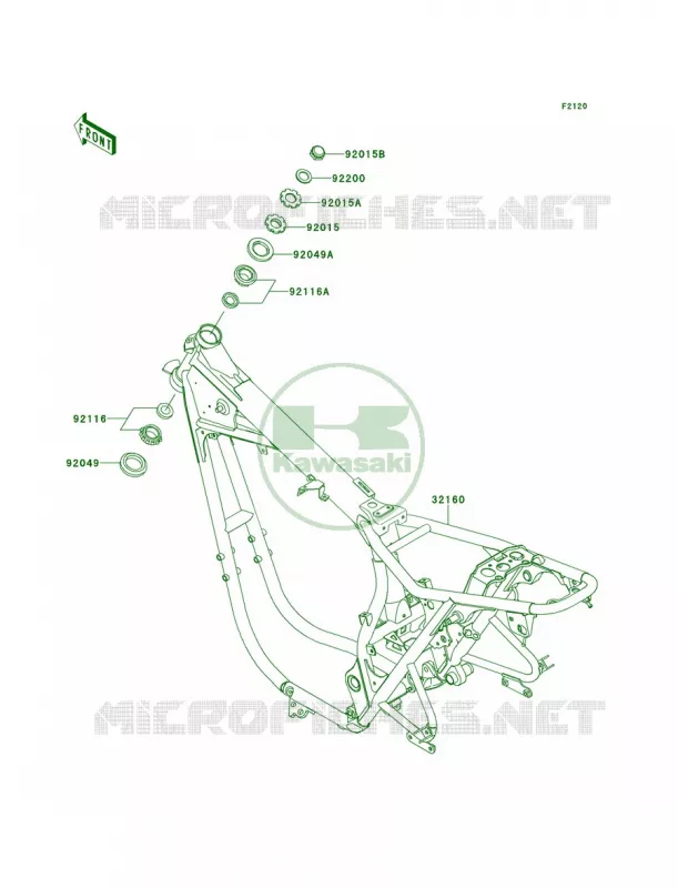Frame Kawasaki MOTOS 800 2014 W800  EJ800AEF
