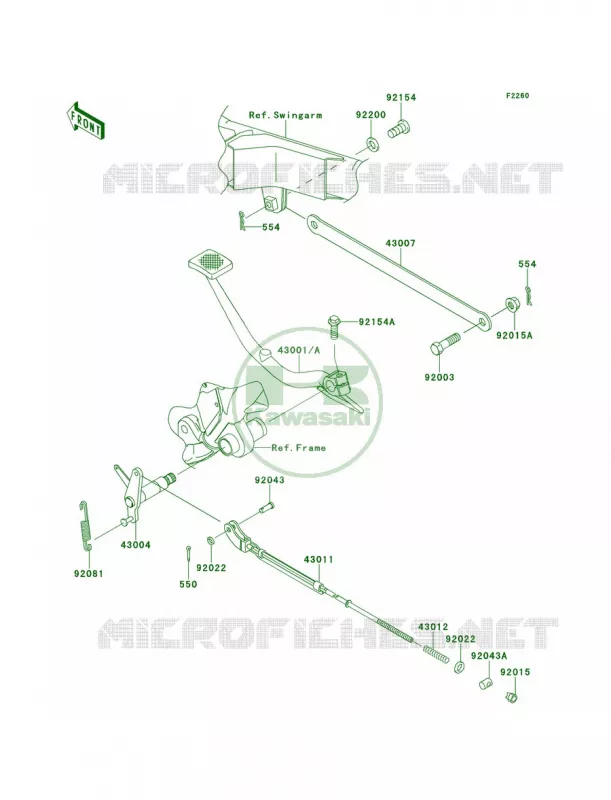 Brake Pedal Kawasaki MOTOS 800 2014 W800  EJ800AEFA