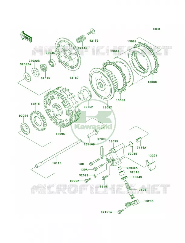 Clutch Kawasaki MOTOS 800 2014 W800  EJ800AEFA