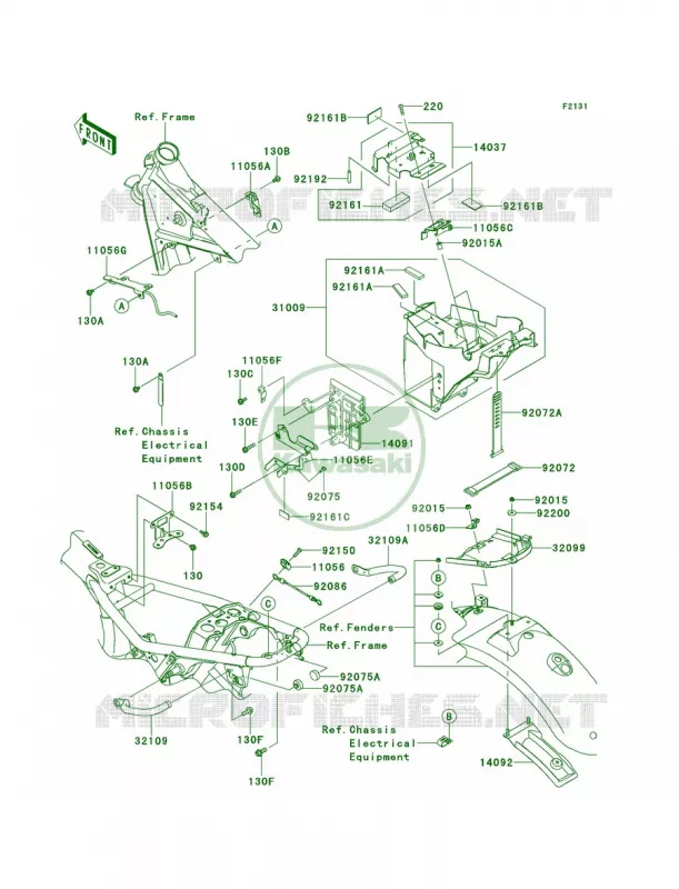 Frame Fittings Kawasaki MOTOS 800 2014 W800  EJ800AEFA