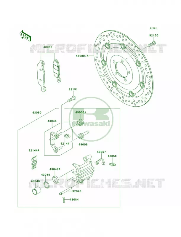 Front Brake Kawasaki MOTOS 800 2014 W800  EJ800AEFA