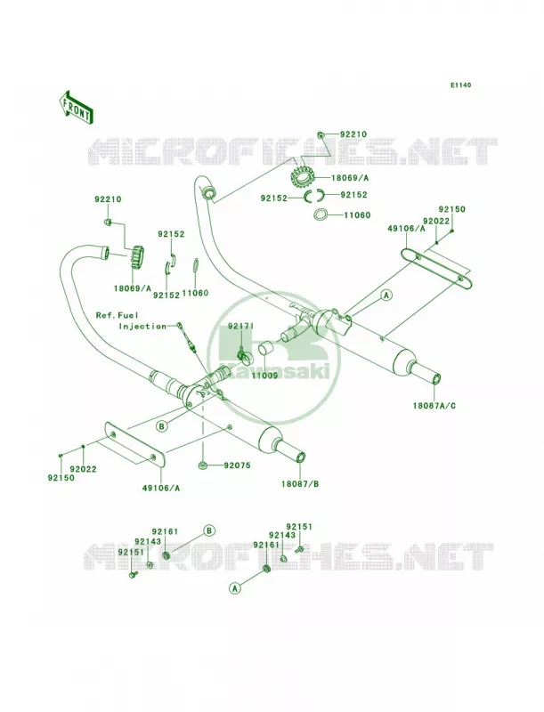Mufflers Kawasaki MOTOS 800 2014 W800  EJ800AEFA
