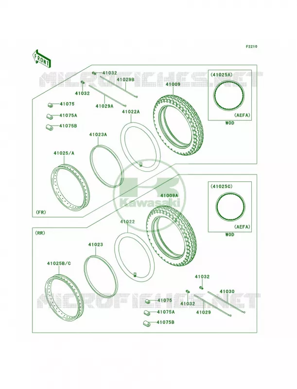 Tires Kawasaki MOTOS 800 2014 W800  EJ800AEFA