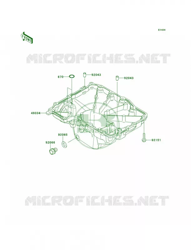 Oil Pan Kawasaki MOTOS 100 2014 Versys 1000  KLZ1000AEF