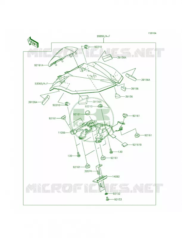 AccessorySingle Seat Cover Kawasaki MOTOS 800 2014 ZR800  ZR800AEF