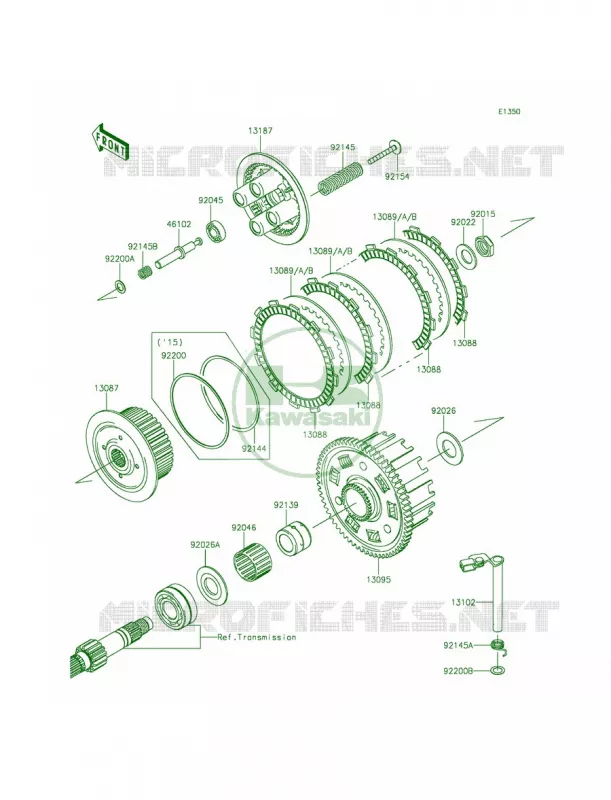 Clutch Kawasaki MOTOS 800 2014 ZR800  ZR800AEF