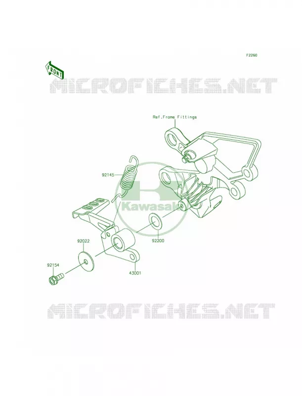 Brake Pedal Kawasaki MOTOS 250 2014 Z250SL  BR250FEF