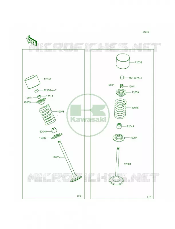 Valves Kawasaki MOTOS 250 2014 Z250SL  BR250FEF