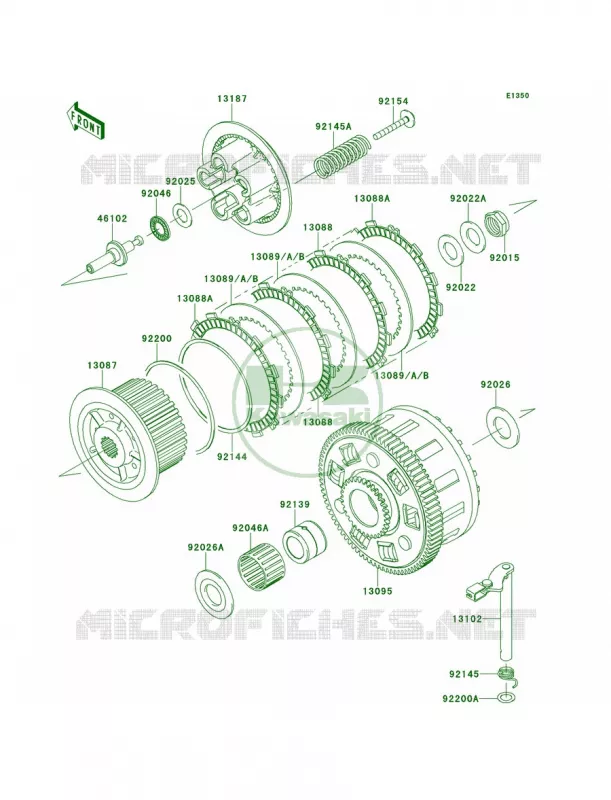 Clutch Kawasaki MOTOS 1000 2013 Ninja 1000 ABS  ZX1000HDF