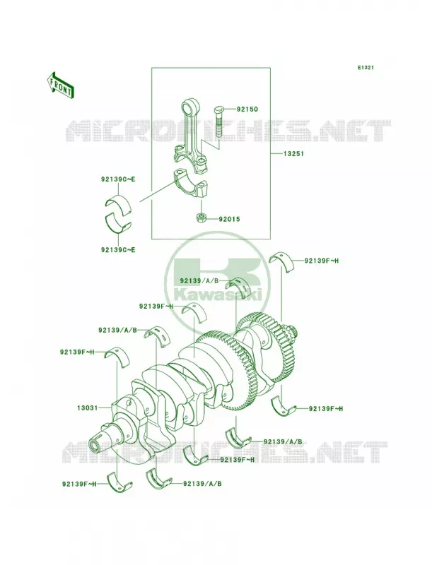 Crankshaft Kawasaki MOTOS 1000 2013 Ninja 1000 ABS  ZX1000HDF