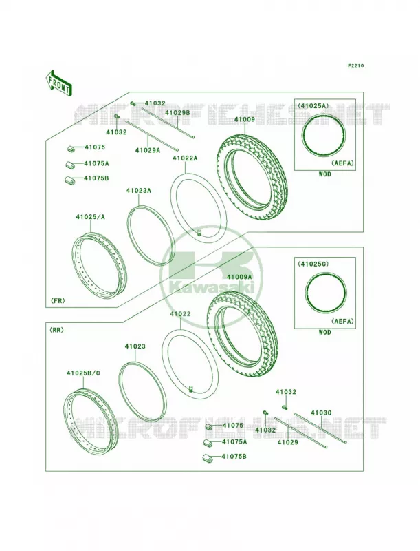 Tires Kawasaki MOTOS 800 2013 W800   EJ800ADF